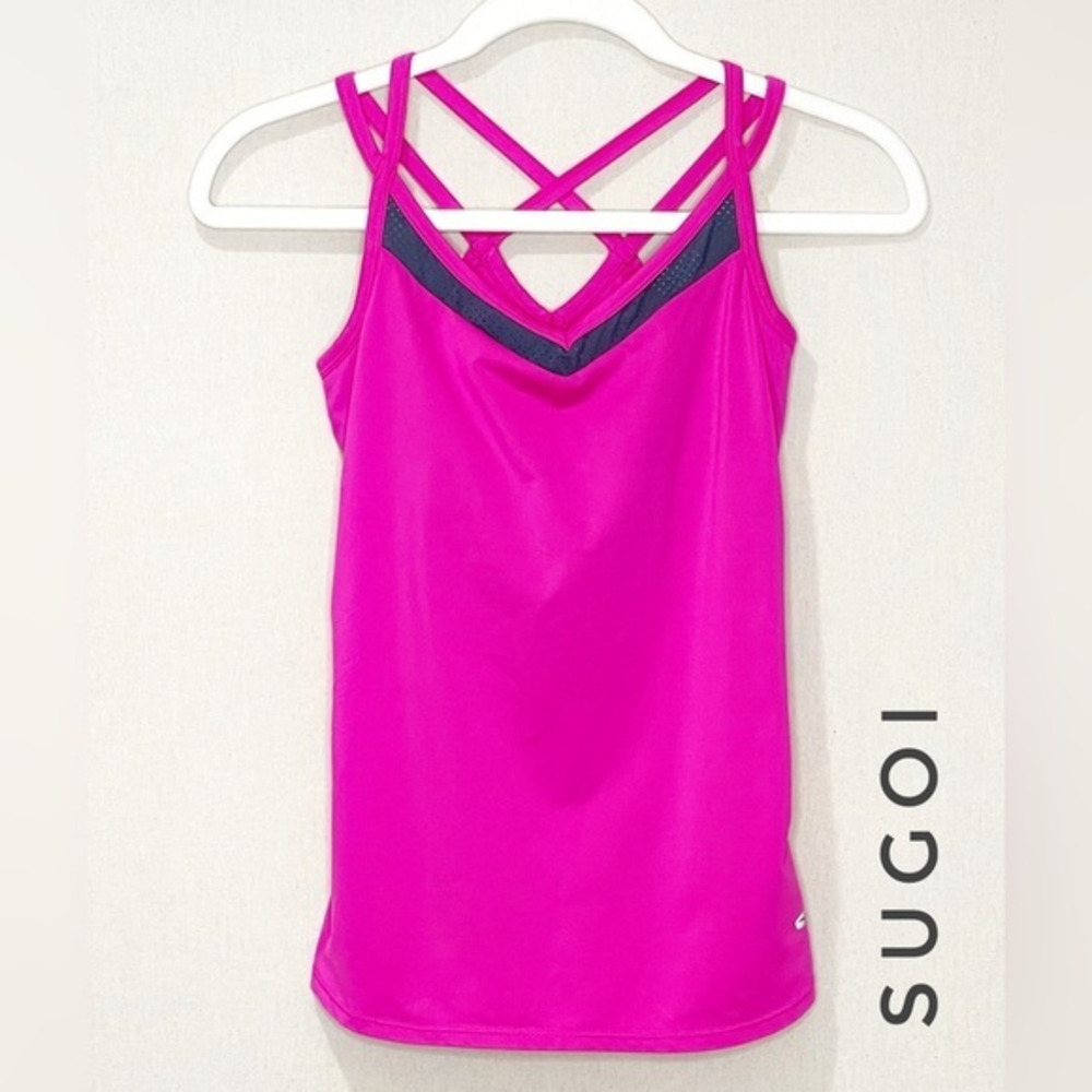 Sugoi Racerback‎ Cycling Tank Top Pink Black Size XS